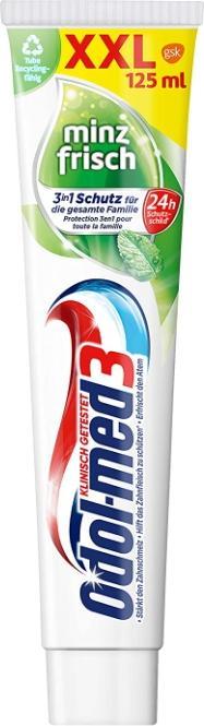 Actual product image Odol med 3 Med 3, toothpaste, fresh mint, 125 ml (125 ml)
