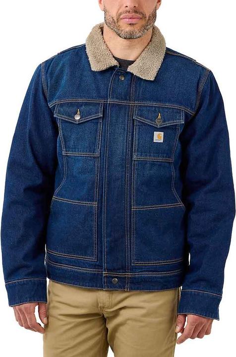 Actual product image Carhartt Relaxed Denim Sherpa Lined Jacket (S)