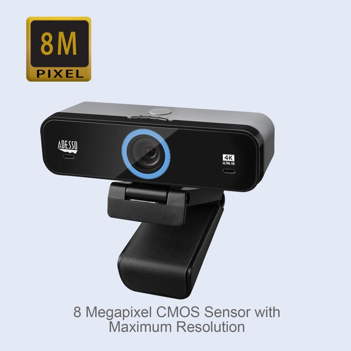 Actual product image Adesso 4k Ultra HD Webcam With Build In Adjustable Fov Audio/Video Pr (8.60 Mpx)