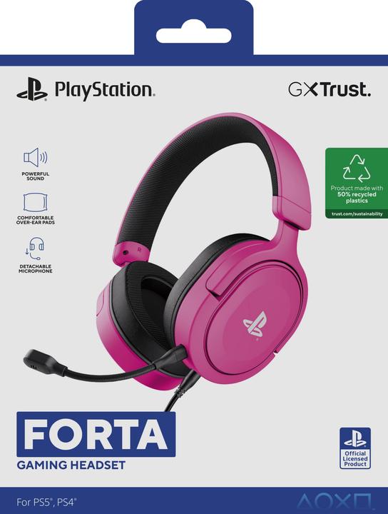 Produktbild Trust GXT498P FORTA HEADSET PS5 PINK (Kabelgebunden)
