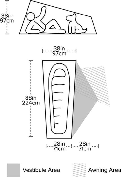 Produktbild Big Agnes Copper Spur HV UL1 Bikepacking Zelt (Kuppelzelt, 1.27 kg, 1 Person)
