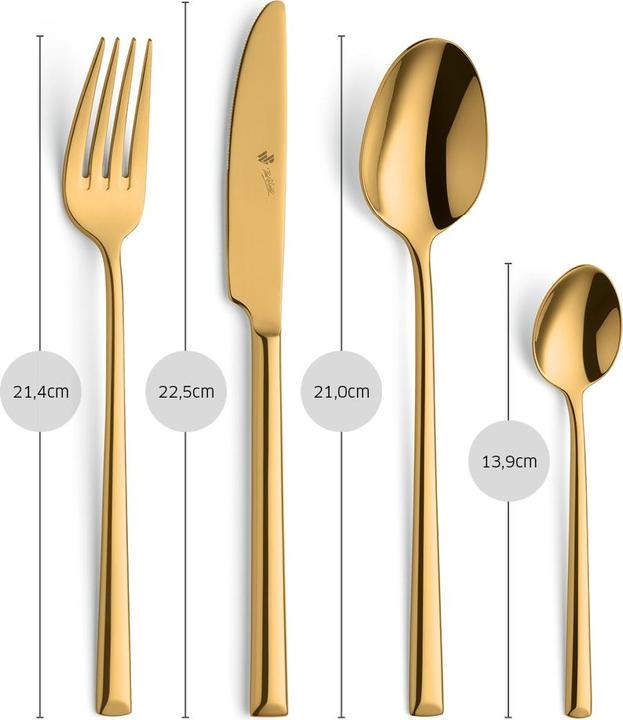 Immagine prodotto Paul Wirths Bestecke Set di posate 24 pezzi PVD oro 1700 Vivendi (24 Pezzo/i, Set di posate)