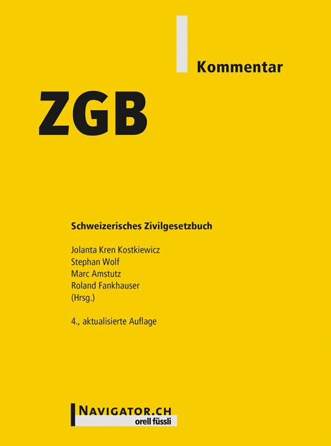 Actual product image ZGB Kommentar (German, Roland Fankhauser, Stephen Wolf, Marc Amstutz, Jolanta Kren Kostkiewicz, 2021)