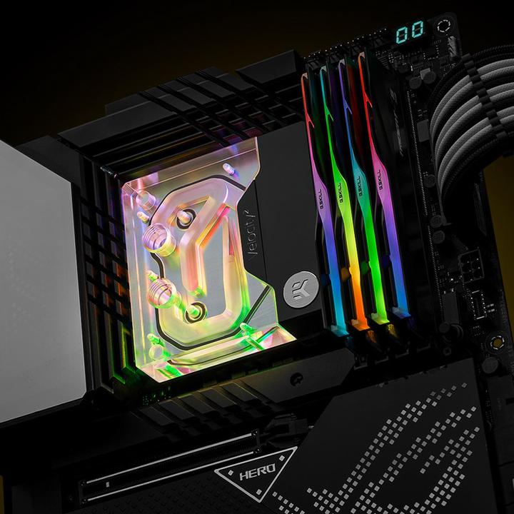 Actual product image EKWB EK Quantum Velocity² Direct Die D-RGB - 1700 Nickel + Acrylic