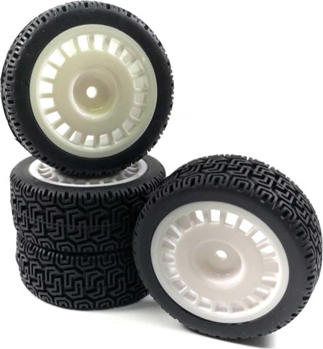 Absima 1:10 Wheel set "Rally Winded Design" white (4)