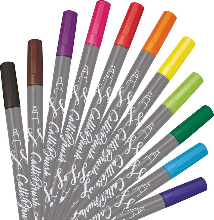 Actual product image Online Calli Brush Pen (Multicoloured, 11 x)