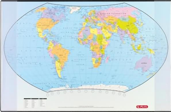 Actual product image Herlitz Desk pad with political world map (68 x 44 cm)