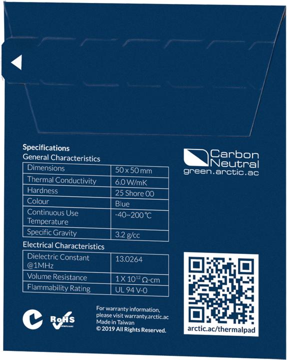 Produktbild Arctic Wärmeleitpad (0.50 mm, 6 W/m K)