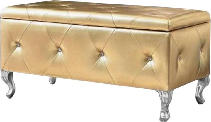 HTI-Living Gepolsterte Sitzbank mit Truhe Maribella Gold (96 cm)