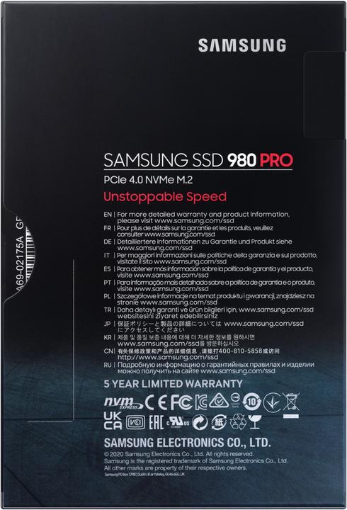 Produktbild Samsung 980 Pro (500 GB, M.2 2280)