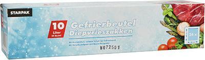 Image du produit Papstar Sacs de congélation 20 litres, 600 x 400 mm, transparent, en LLDPE, épaisseur du film : 35 my (24 x)