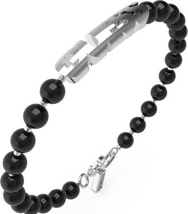 Guess Edgy Styles Modern Beaded Bracelet JUMB04059JWSTBK - Length: 21 cm (21 cm, Stahl)