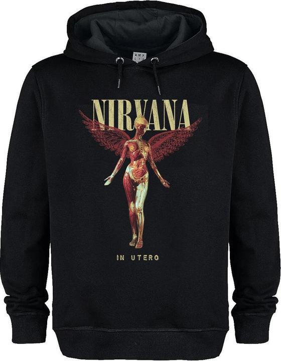 Actual product image Amplified Unisex Adult In Utero Nirvana Hoodie (L)