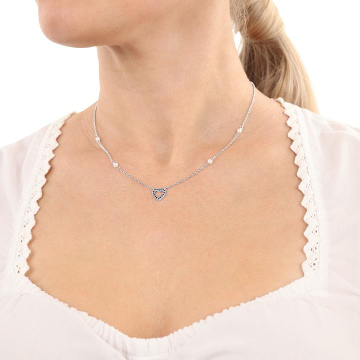 Image du produit Amor collier pour dames, argent sterling 925, nano synt., perle de coquillage | coeur (Argent 925)