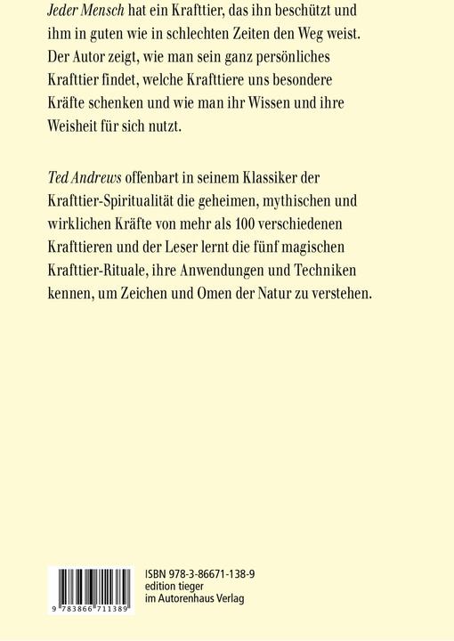 Immagine prodotto Animal Speak: Krafttiere in Deinem Leben (Tedesco, Ted Andrews, Eluan Ghazal, 2016)