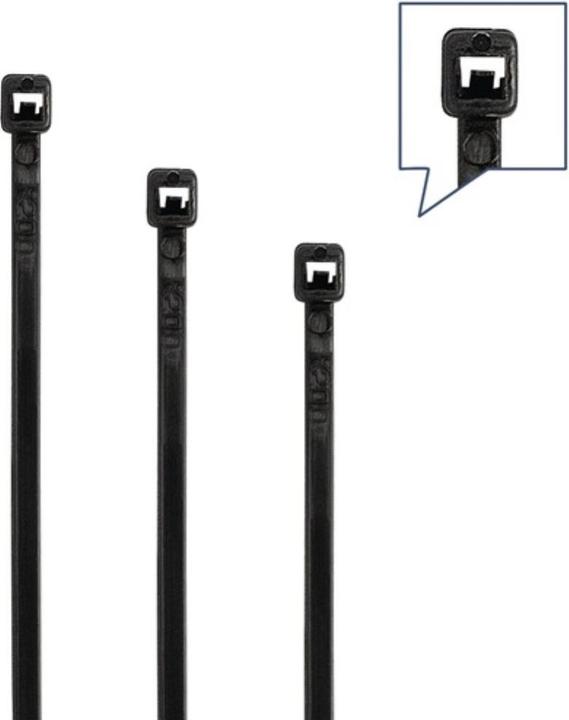 HP Autozubehör Cable tie set 350 pcs.PA 6.6 black/UV-stable (Plastic cable ties, 380 mm, 350 pcs.)