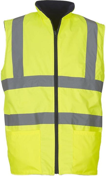 Actual product image Yoko Workwear HiVis reversible fleece waistcoat (pack of 2) (L)