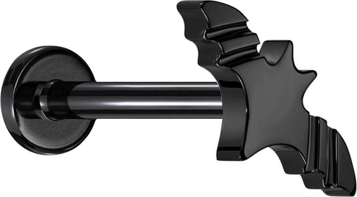 Immagine prodotto Star Piercing Micro labret filetto interno nero Basic bat nero (senza ottone, Titanio G23)
