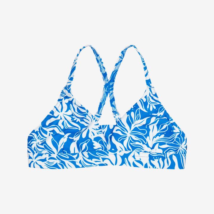 Image du produit Olaian Haut de maillot de bain surf Fille - Lizy cobe bleu et blanc (10, 11, 12)