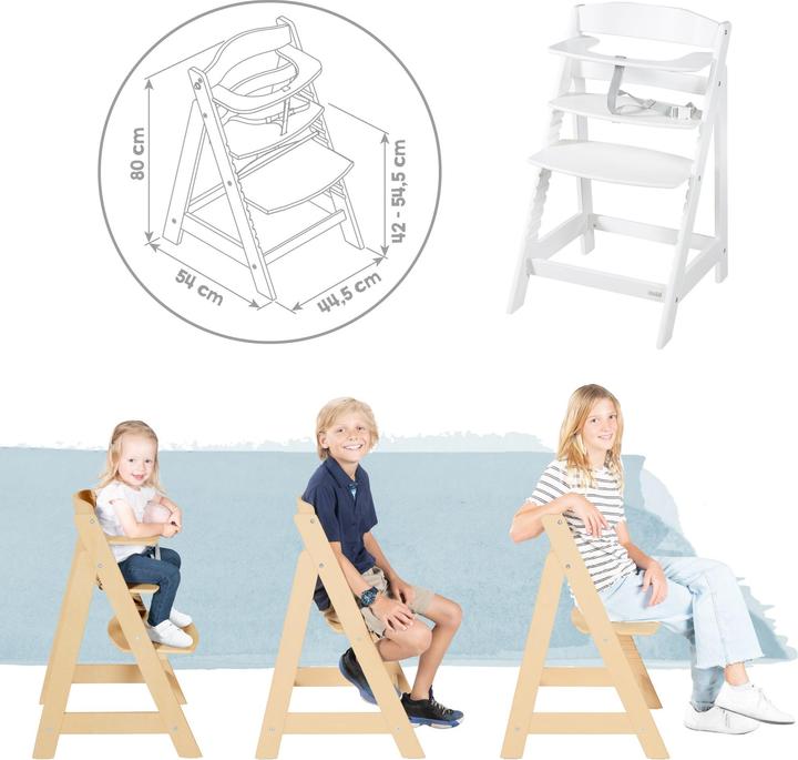 Actual product image Roba Stair High Chair, Set 2in1 Greyish quilted (Highchair)
