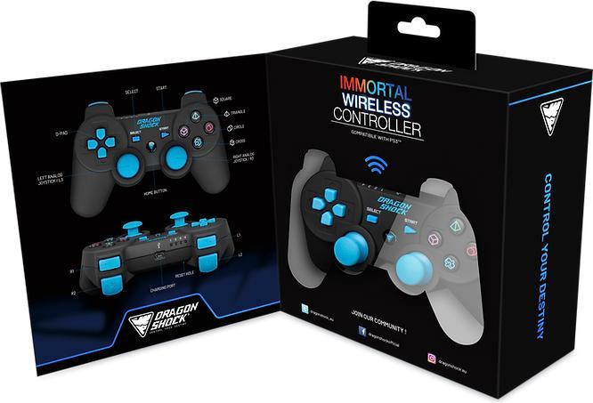 Actual product image DragonShock - IMMORTAL BT - Manette sans fil Noir pour PS3 (PS3)