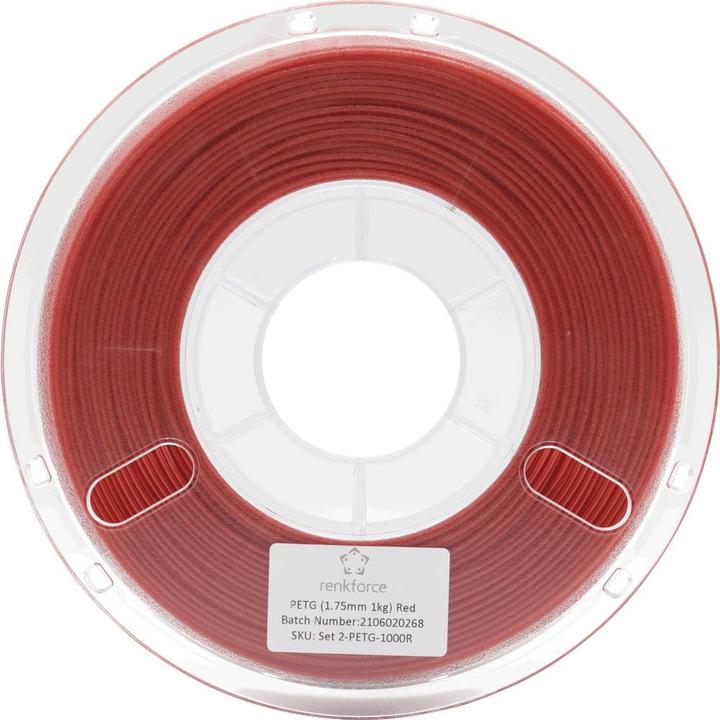 Produktbild Renkforce Filament Test-Sets PETG (PETG, 1.75 mm, 1000 g, Rot)