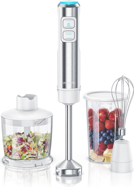 Image du produit Arendo Mixeur plongeant 1200W blanc, set de mixage en acier inoxydable comprenant un verre gradué, un