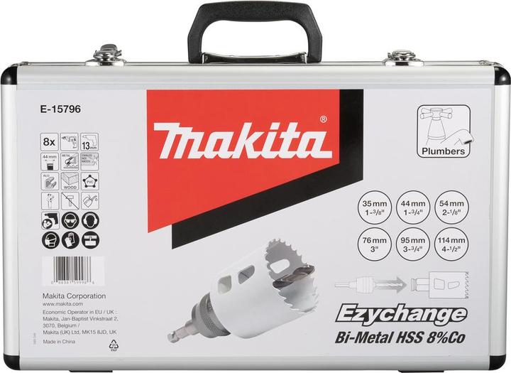 Produktbild Makita EZYCHANGE BiM Lochsägen-Set Installateur II 8-teilig (35, 44, 54, 76, 114 mm, 95 mm)