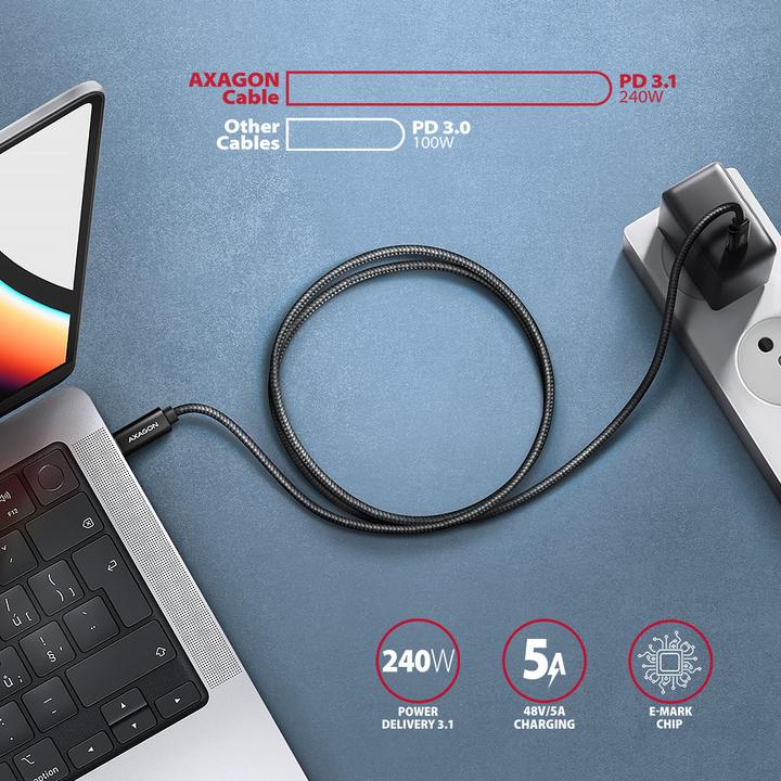 Actual product image Axagon USB C - USB C (3 m, USB 2.0)