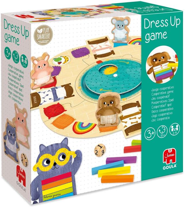 Goula Ankleide-Spiel, d/f/i ab 3 Jahren, 2-4 Spieler, farbiges Brettspiel (German, French, Swiss German, Italian, Portuguese, English)