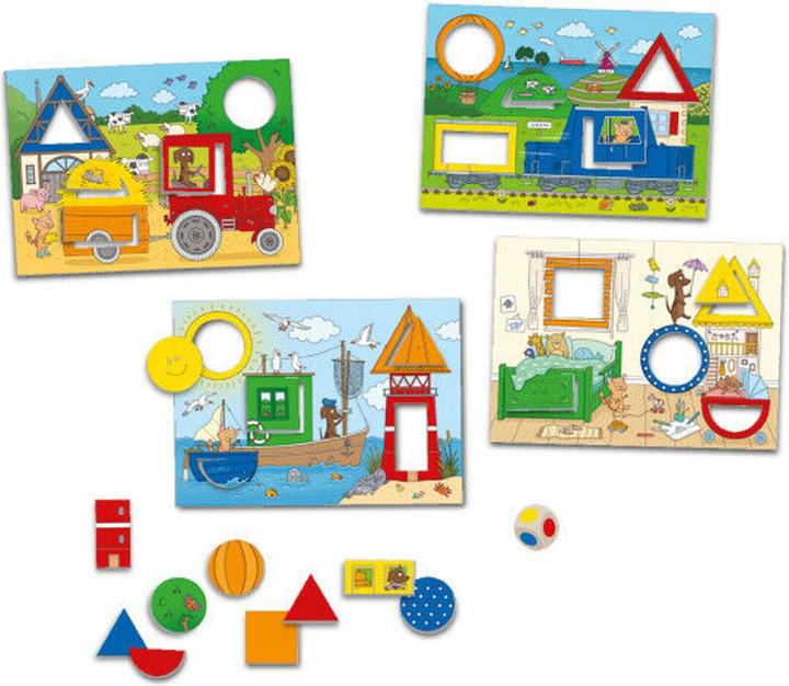 Produktbild Schmidt Spiele Eckig, rund, kunterbunt in Metalldose (Französisch, Italienisch, Deutsch, Englisch)