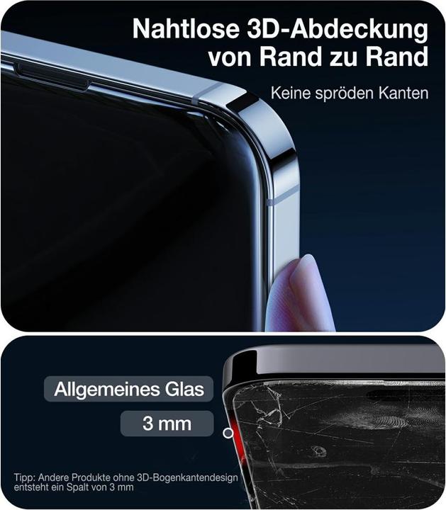 Actual product image Torras Diamond bulletproof glass (1 Piece, Apple iPhone 14 Pro, Apple iPhone 15)