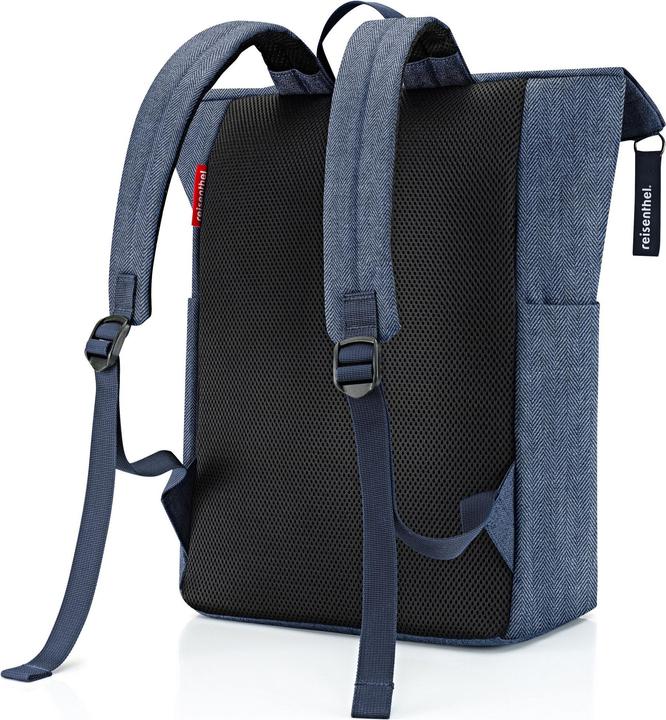 Actual product image reisenthel Casual Backpack Rolltop backpack Herringbone Dark Blue (22 l)