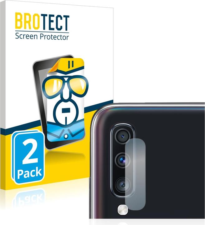 Productafbeelding BROTECT Schutzfolie Displayschutz Displayschutzfolie Folie Klar Transparent (2 Stuk, Samsung Galaxy A70)