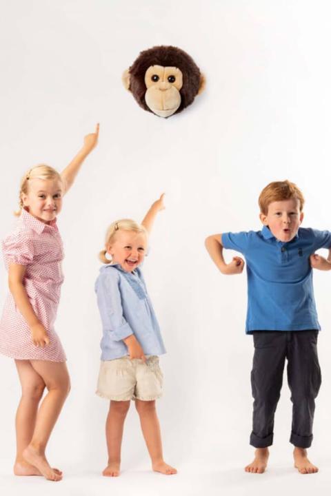 Actual product image Wild & Soft Animal head monkey Joe (30 x 30 x 25 cm)