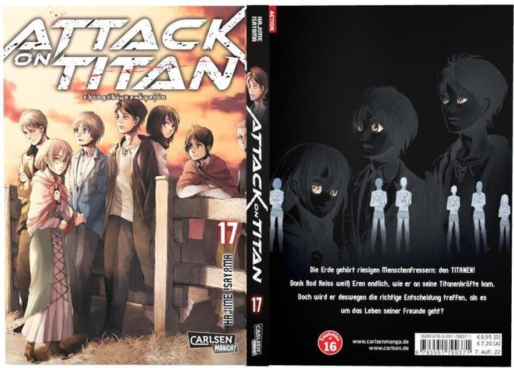 Produktbild Attack on Titan, Band 17 (Deutsch, Hajime Isayama, 2016)
