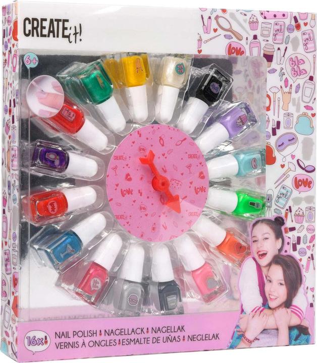 Actual product image Create It! Nail Polish Set Spinning Wheel 16 Pots