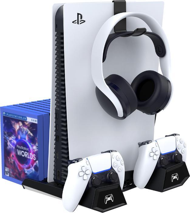 Actual product image iPega PG-P5023 Multifunctional Cooling Stand for PS5 and accessories (black) (PS5, PS4)