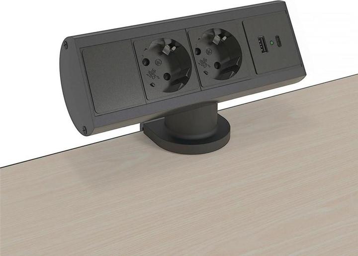 Produktbild Kondator Desk - 2 Power 1 USB-A & USB-C charger, Black (2 x, 1.50 m)