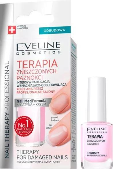 Actual product image Eveline Nail Therapy Professional Rebuild & Repair Nail Conditioner Rebuilding & Strengthening (12 ml)