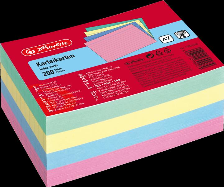 Actual product image Herlitz Index cards (A7, 170 g/m², 200 x)