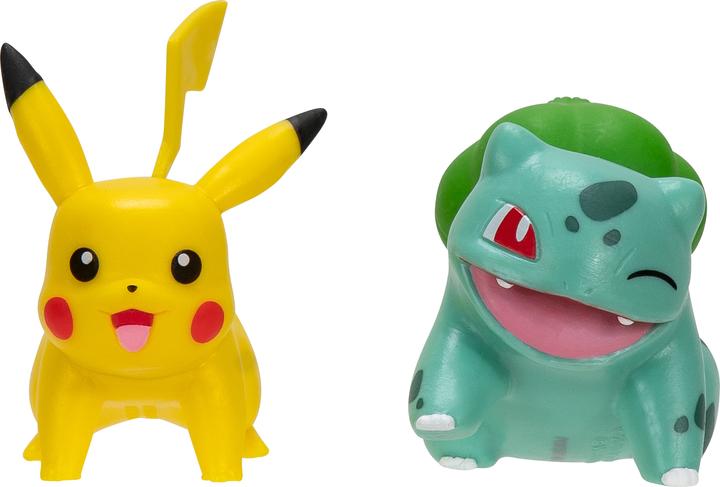Actual product image Jazwares Pokémon Battle Figure First Partner Set Figures 2-pack Bulbasaur #2, Pikachu #1