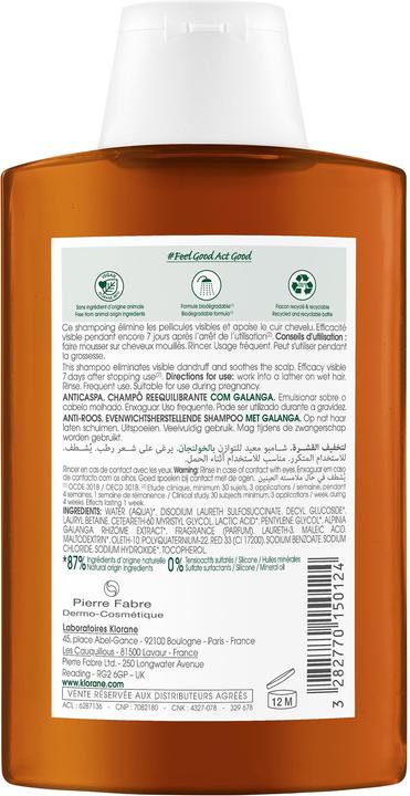 Produktbild Klorane Anti-Schuppen Shampoo mit Galanga (400 ml, Flüssiges Shampoo)