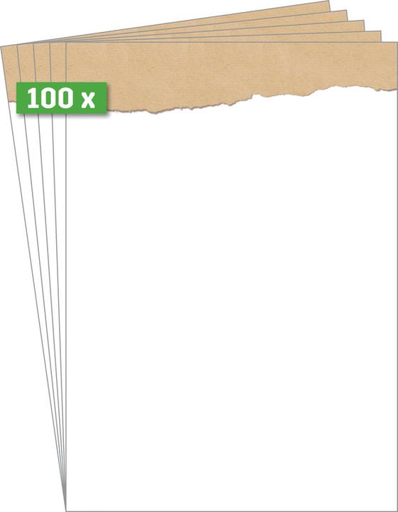 Torn kraft paper