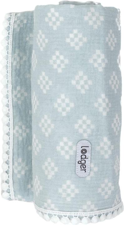 Lodger Mulltuch Tribe Muslin Ice Flow 120 x 120 cm (120 cm, 120 cm)