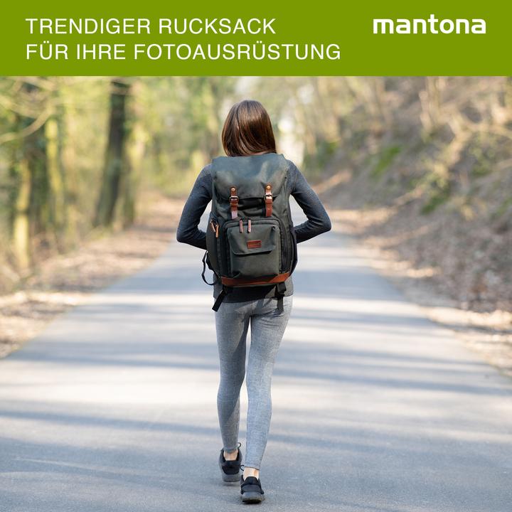 Actual product image mantona Luis junior retro photo backpack (Photo backpack, 14 l)