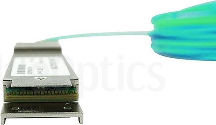 Actual product image BlueOptics 10437-BO. Cable length: 20 m, Connector 1: QSFP28, Connector 2: QSFP28. Weight: 150 g, Package