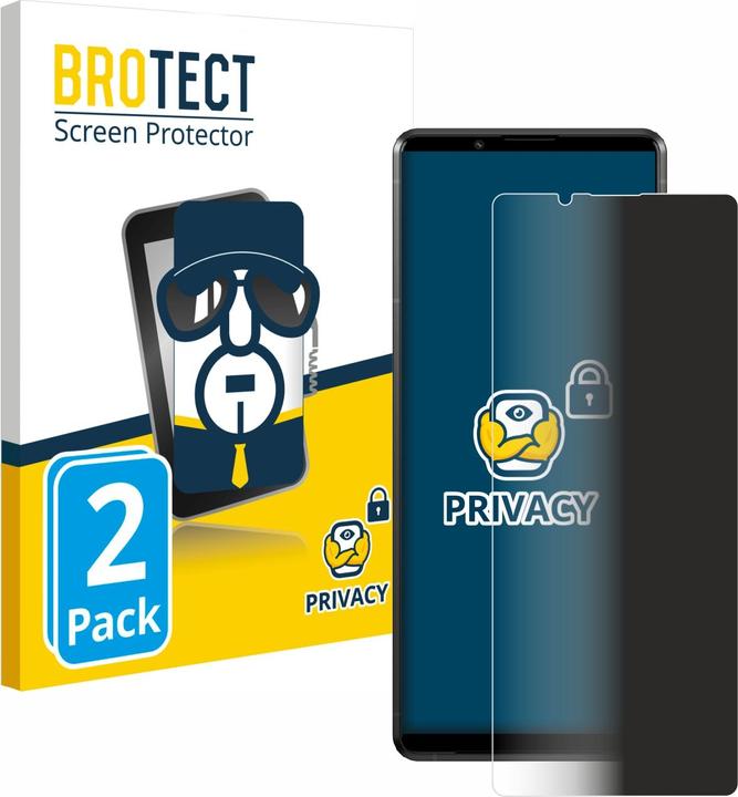 Produktbild BROTECT Sichtschutzfolie Anti-Spy Privacy Folie Blaulicht-Schutz (2 Stück, Sony Xperia Pro-I)