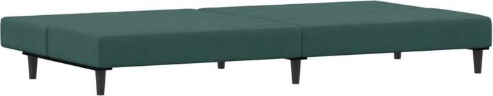Image du produit VidaXL Canapé-lit 2 places avec repose-pieds Canapé-lit Lit de jour Vert foncé Velours (Canapé-lit)