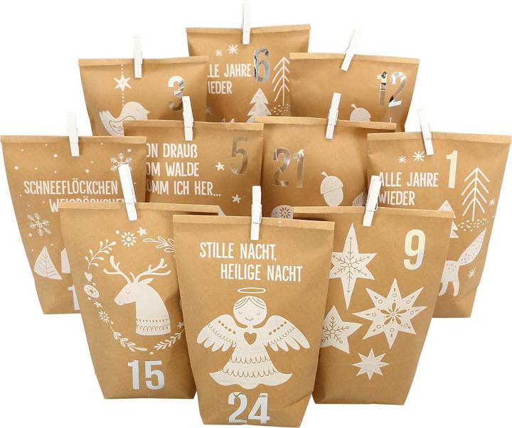Actual product image Papierdrachen Craft set 24 printed bags